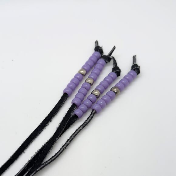 Vintage Southwestern Bead Concho Leather Belt - Picture 4 of 4